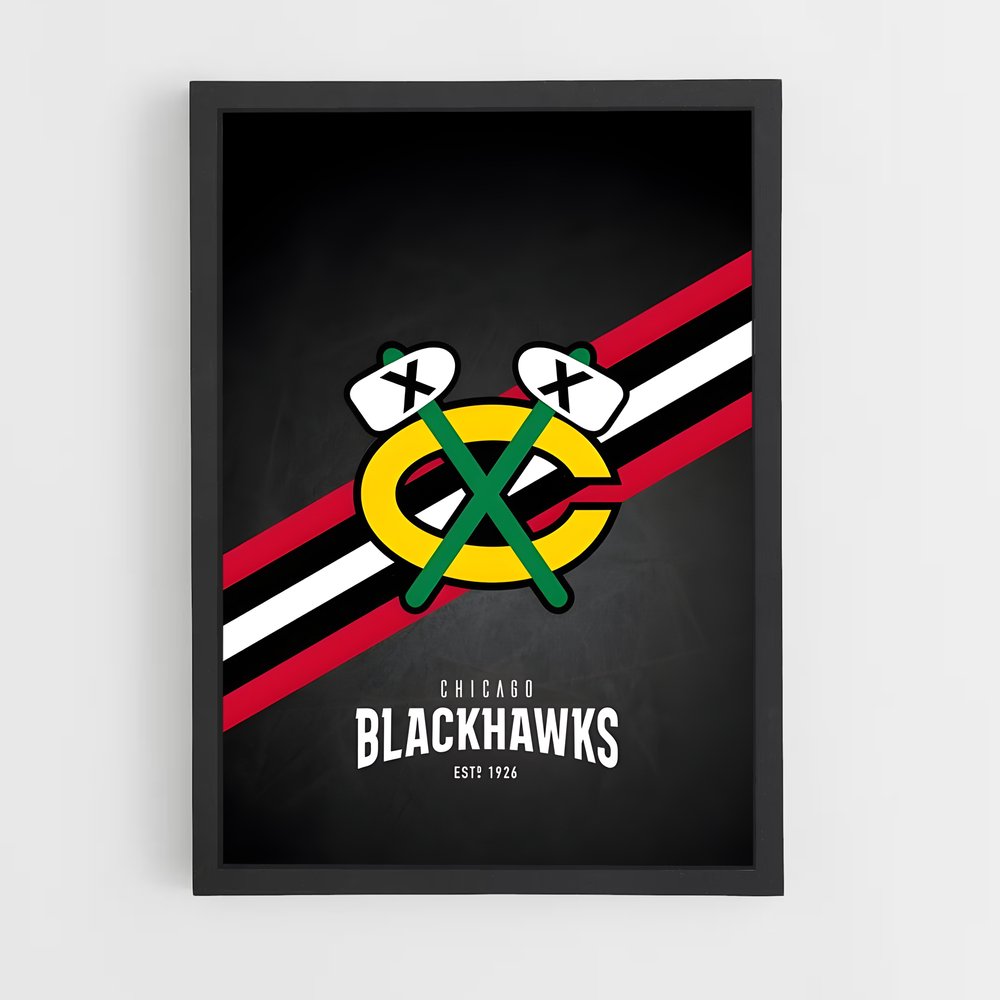 Poster Le Cri des Blackhawks – affiche Hockey sur glace (vue 2)